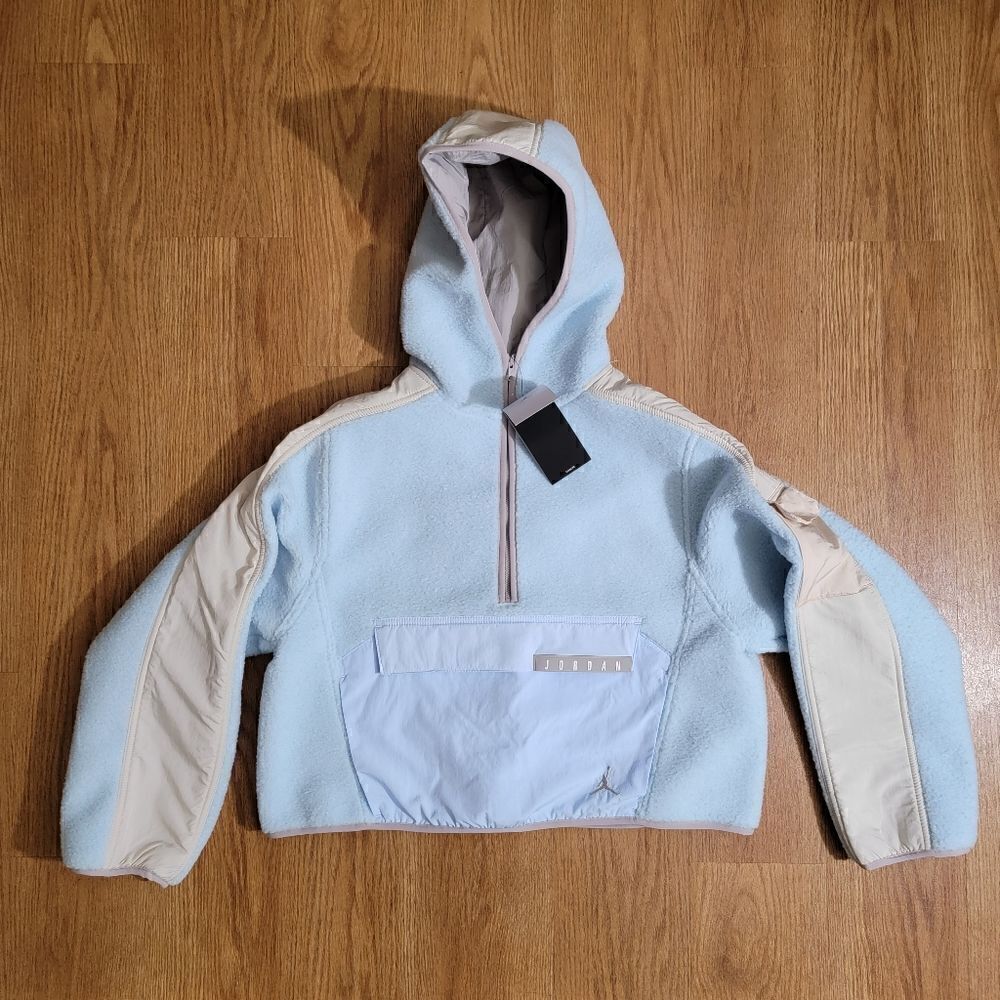 Air Jordan 1 2 3 4 5 6 11 13 OG Retro UNC Cozy Fleece Women's Anorak Hoodie M